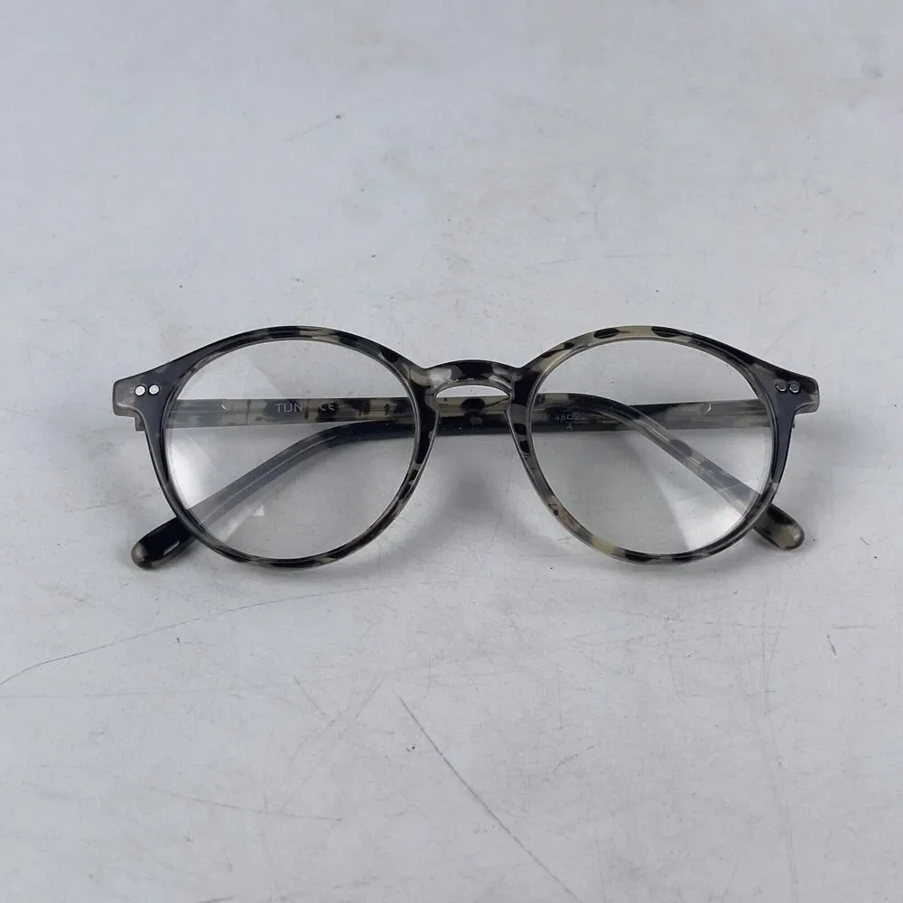 Tijn 761-T28 C6 Eyeglasses Frame Women‎ Black Tie Dye Plastic Oval 48-22-145